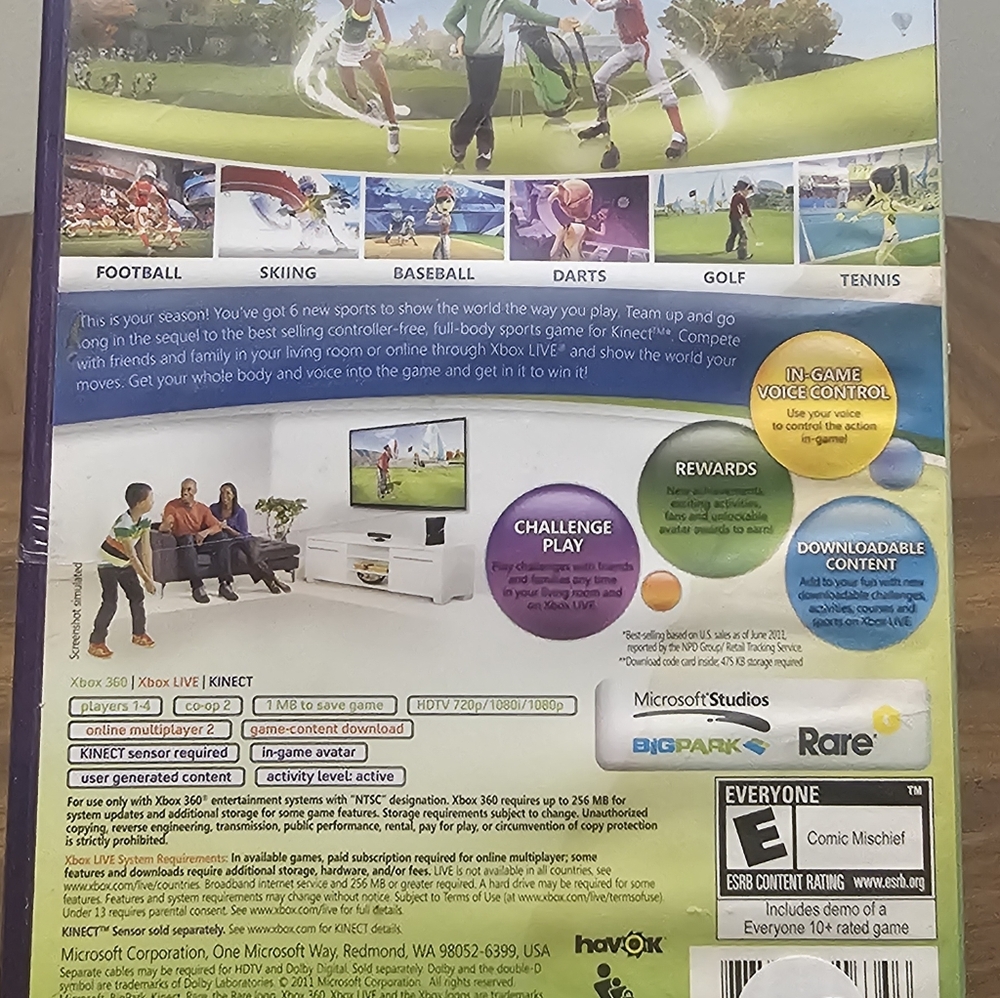 Kinect Sports Season Two for XBOX 360 - Picture 2 of 4